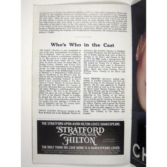 Scapino Playbill May 1974 Jim Dale Gavin Reed Ian Trigger Levine - Picture 6 of 7